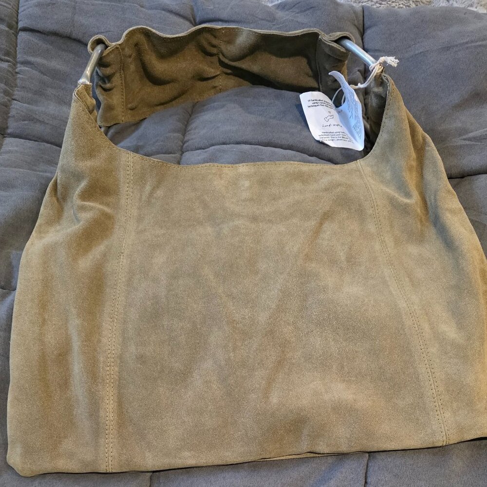 NWT: Free People Bobbi Slouch Suede Tote Bag - Picture 6 of 8